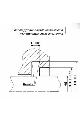 Конструкция посадочного места уплотнительного элемента