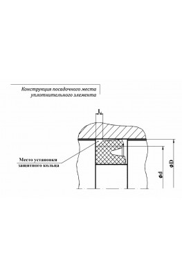 Конструкция посадочного места уплотнительного элемента