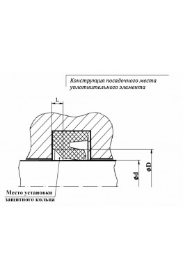 Конструкция посадочного места уплотнительного элемента