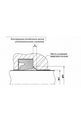 Конструкция посадочного места уплотнительного элемента