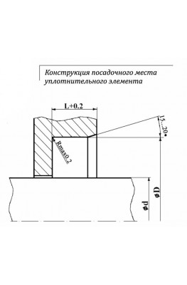 Конструкция посадочного места уплотнительного элемента