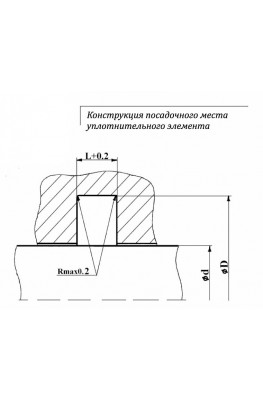 Конструкция посадочного места уплотнительного элемента