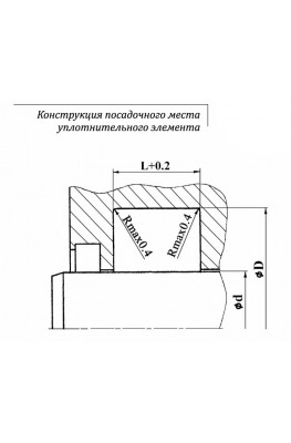 Конструкция посадочного места уплотнительного элемента