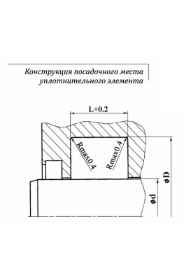 Конструкция посадочного места уплотнительного элемента
